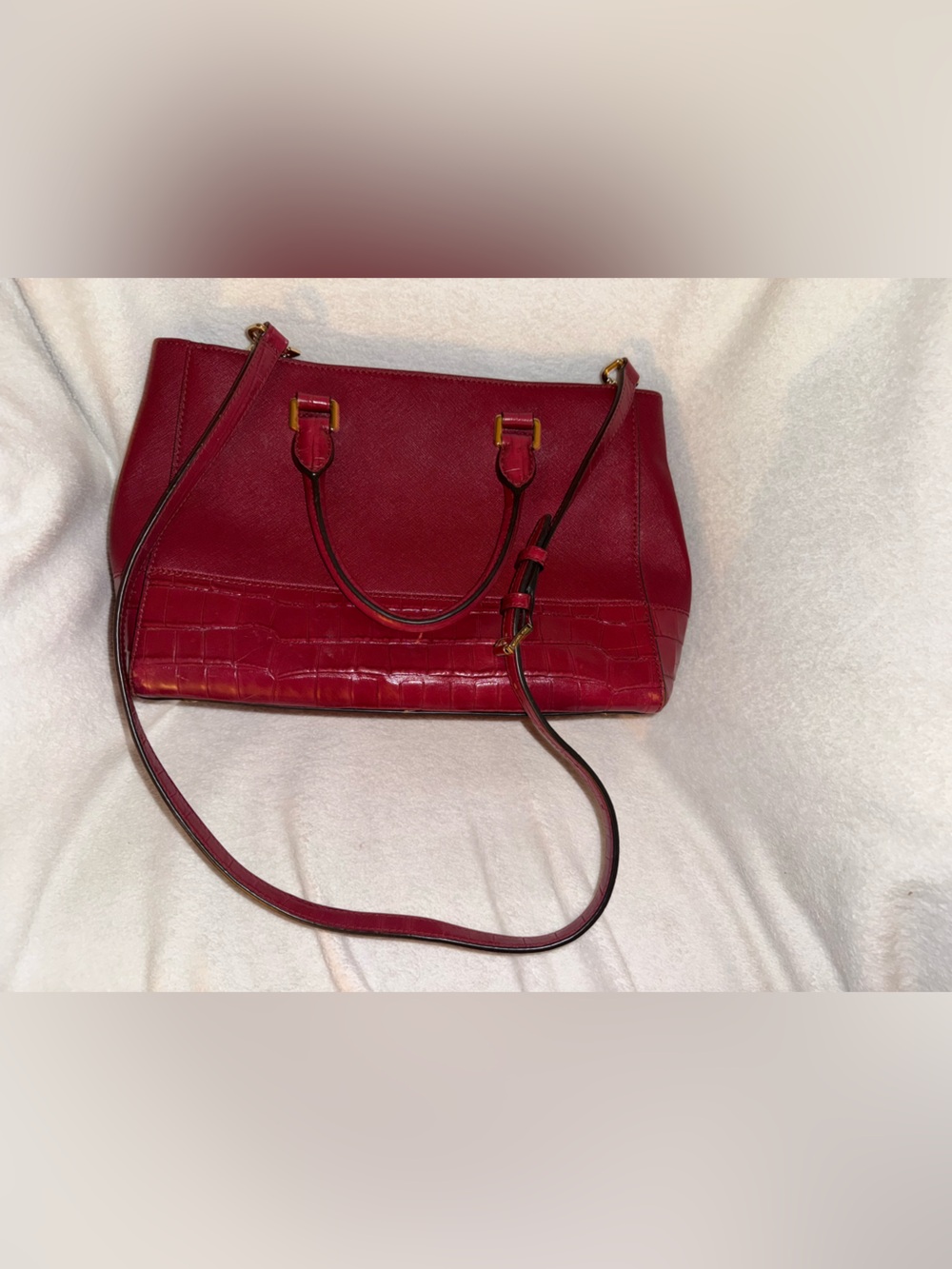 Michael Kors Kellen Medium Embossed Leather Satchel with Matching Wallet - Picture 7 of 11
